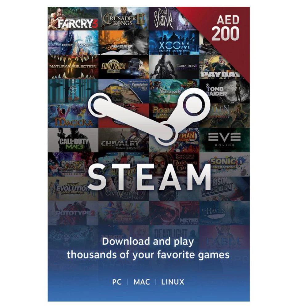 Buy Steam Wallets 200AED | Yallatoys.com