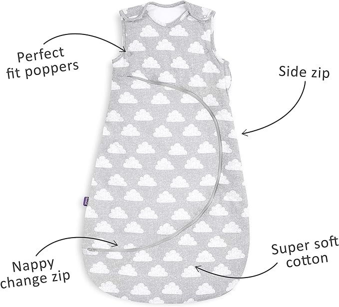 Snuz Pouch Sleeping Bag 0.5 Tog Cloud Nine 0 To 6 Months Snuz Yallatoys