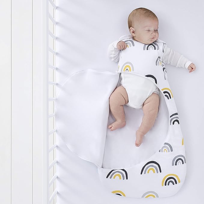 Snuz Pouch Sleeping Bag 2.5 Tog Mustard Rainbow 0 To 6 Months Snuz Yallatoys