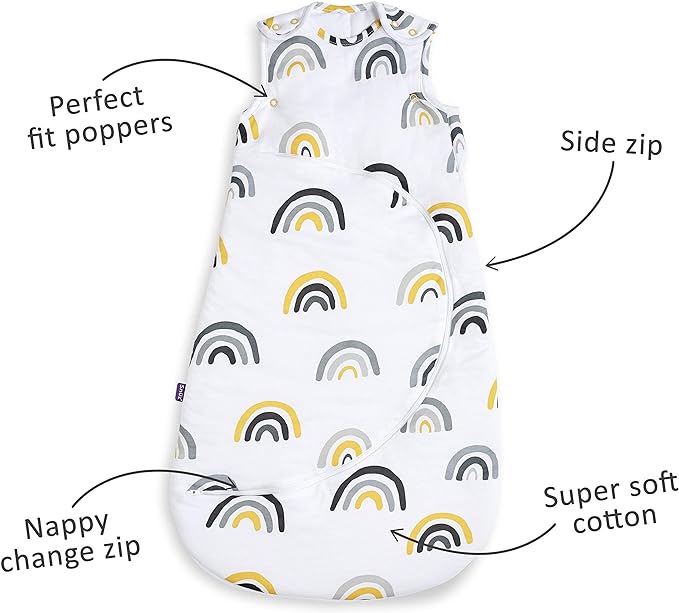 Snuz Pouch Sleeping Bag 2.5 Tog Mustard Rainbow 0 To 6 Months Snuz Yallatoys