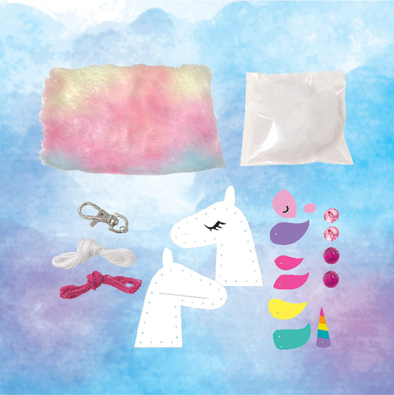 Buy Sew Star Hobby Set Diy Bag Charm With Furry Pompom Unicorn | Yallatoys.com