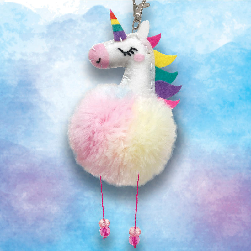 Buy Sew Star Hobby Set Diy Bag Charm With Furry Pompom Unicorn | Yallatoys.com