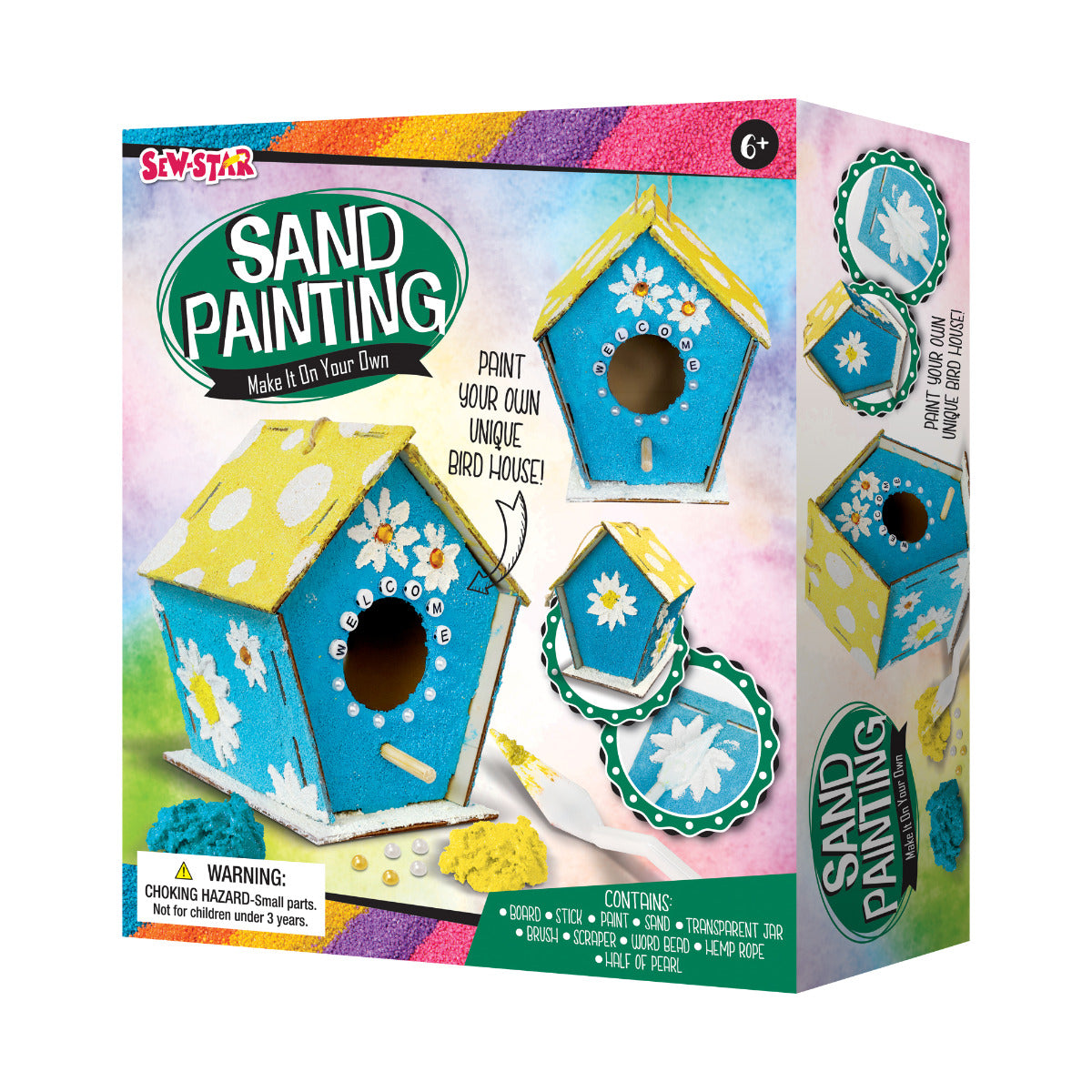 Buy Sew Star Sand Painting Bird House | Yallatoys.com