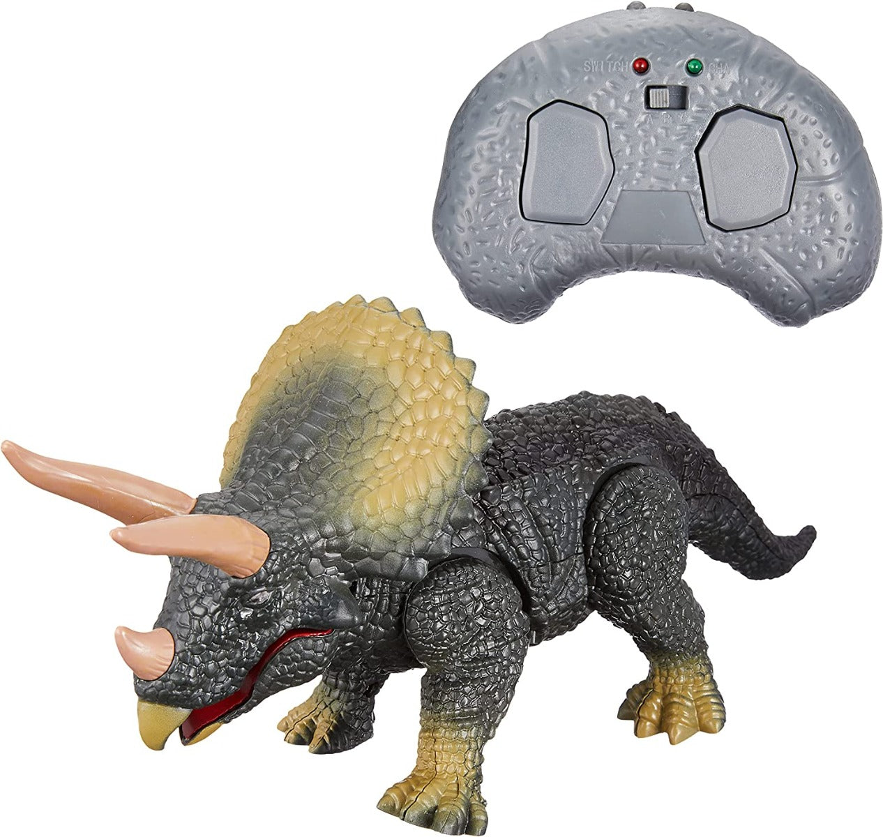 Buy Synpo Remote Control Walking Dinosaur Triceratops Moving Animal | Yallatoys.com