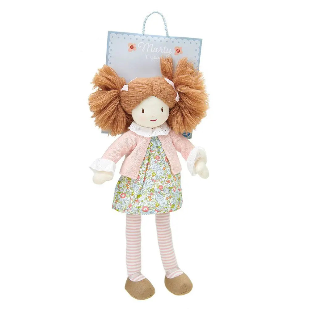 ThreadBear Design Marty Floral Rag Doll Thread Bear Yallatoys