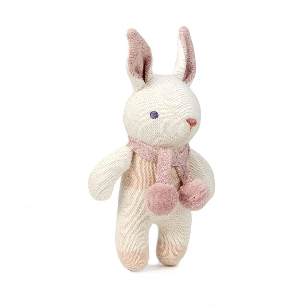 Buy ThreadBear Design Baby Threads Cream Bunny Rattle | Yallatoys.com