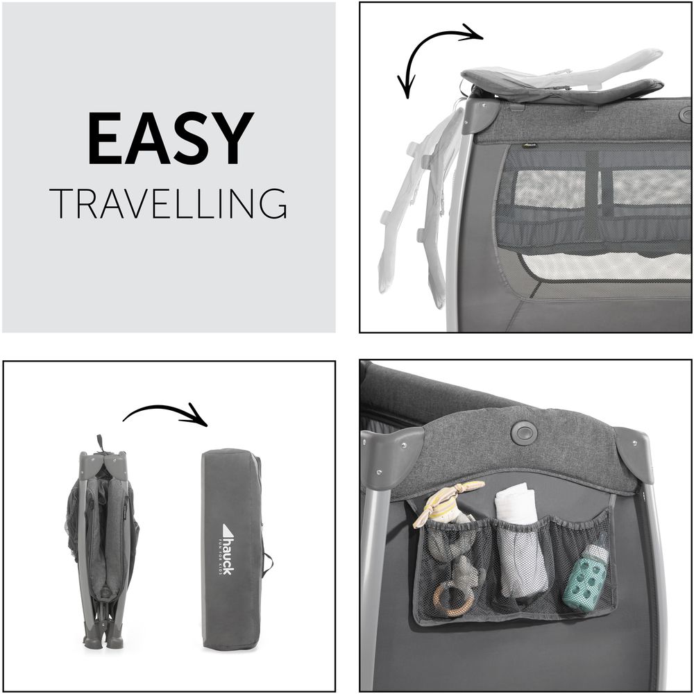 Hauck - Travel Cots Play N Relax Center - Charcoal Hauck Yallatoys