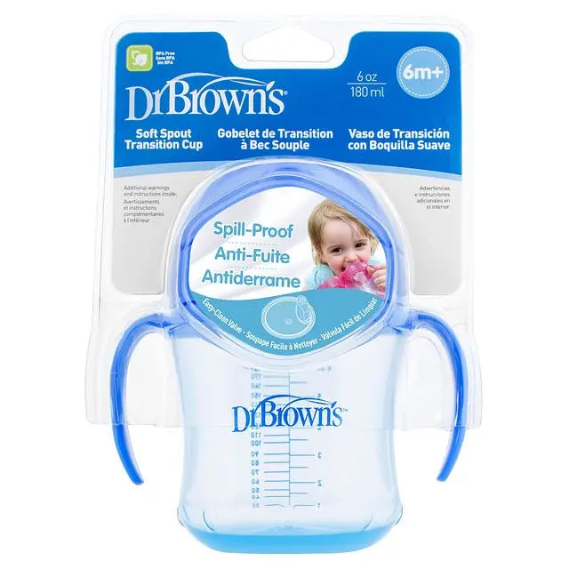Dr Browns Soft-Spout Transition Cup Blue Dr Browns Yallatoys