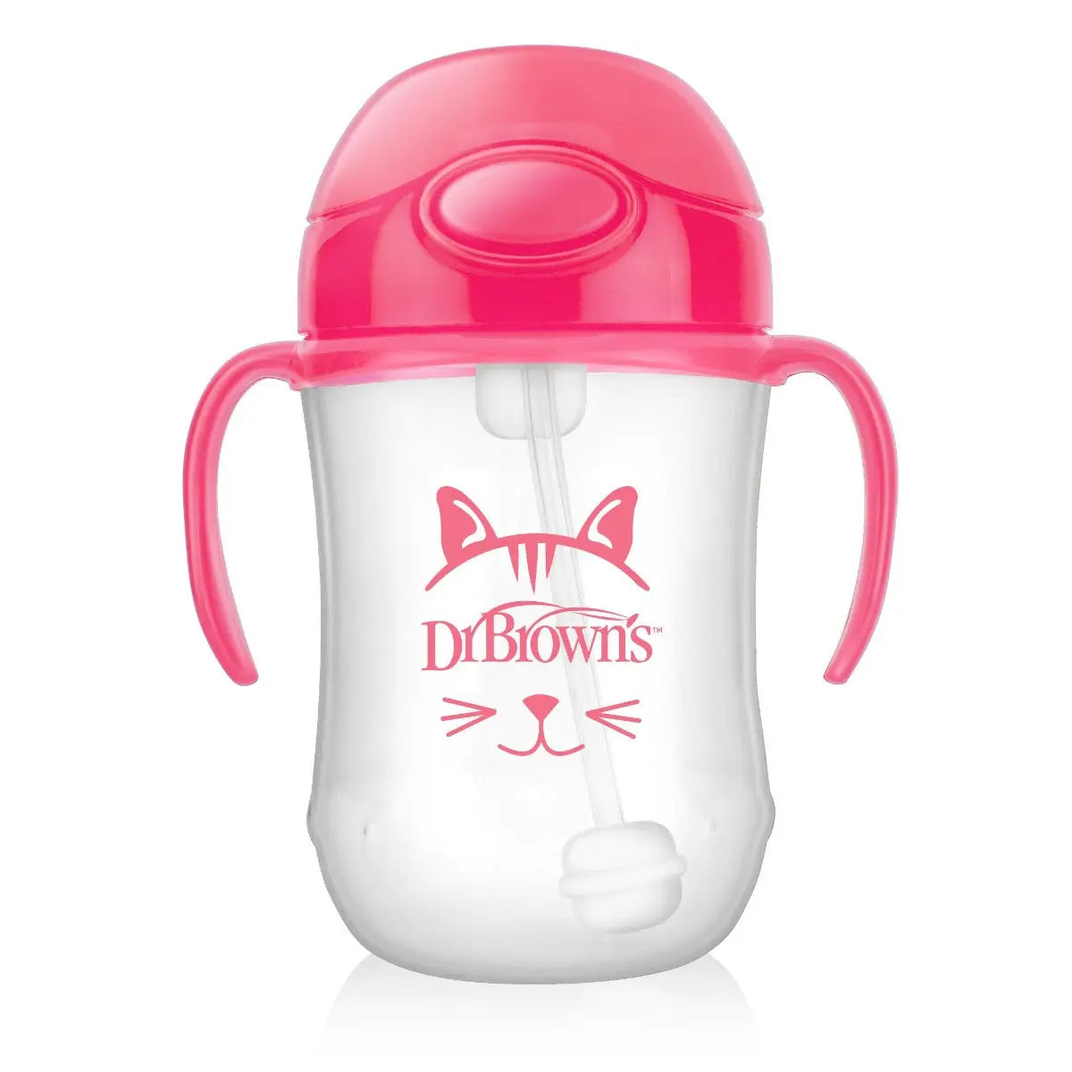 Dr Browns 9 Oz / 270 Ml Baby`S First Straw Cup With Handles - Pink (6M+) Dr Browns Yallatoys