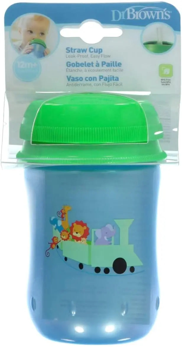 Straw Cup 12 Oz / 355 Ml-Blue & Green Top Yallamomz Yallatoys