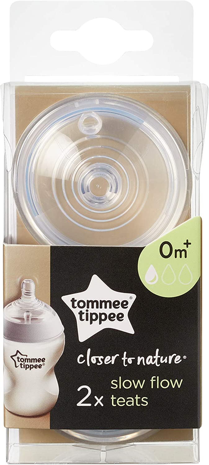 Tommee Tippee Closer To Nature Teats  Slow Flow X 2 Clear Tommee Tippee Yallatoys