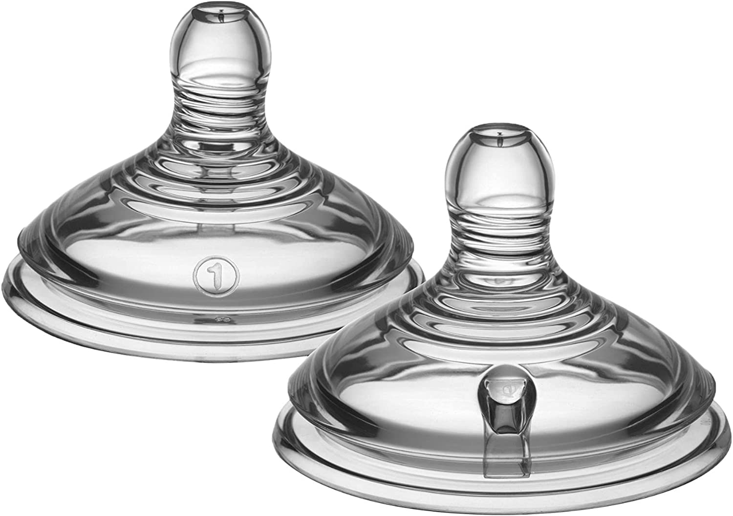 Tommee Tippee Closer To Nature Teats  Slow Flow X 2 Clear Tommee Tippee Yallatoys