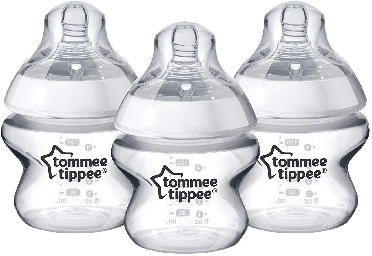 Tommee Tippee Closer To Nature Feeding Bottle  150Ml X 3  Clear Tommee Tippee Yallatoys