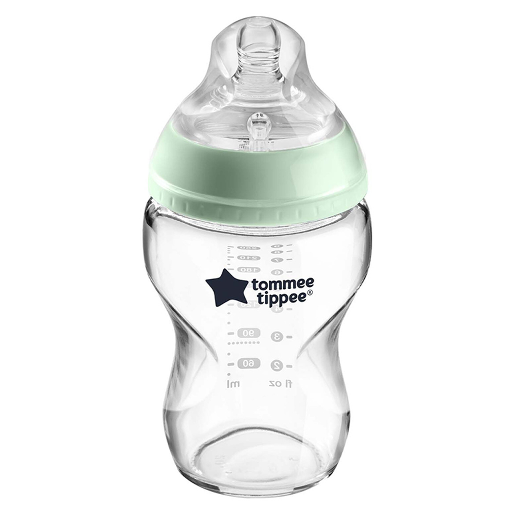 Tommee Tippee Closer To Nature Glass Feeding Bottle  250Ml X 1 Clear Tommee Tippee Yallatoys