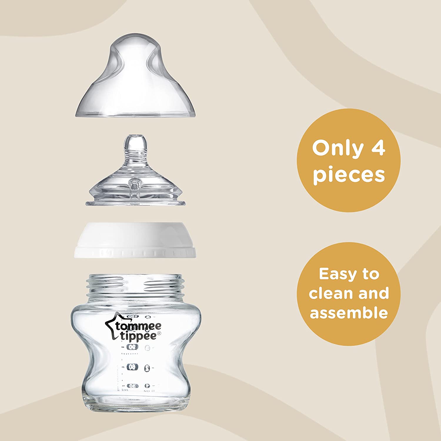 Tommee Tippee  Closer To Nature Glass  250Ml  Boy Tommee Tippee Yallatoys