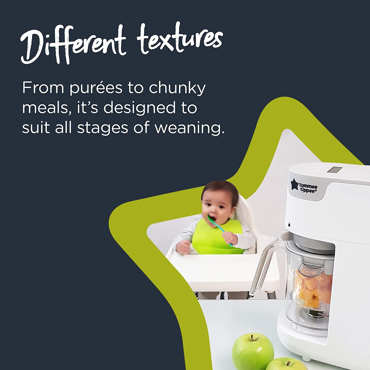 Tommee Tippee Quick Cook Baby Food Steamer Blender Black Tommee Tippee Yallatoys