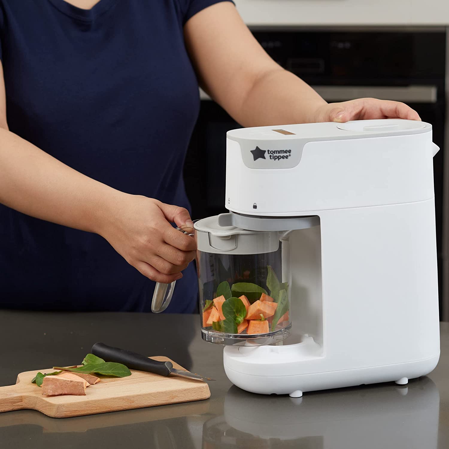 Tommee Tippee Quick Cook Baby Food Steamer Blender Black Tommee Tippee Yallatoys