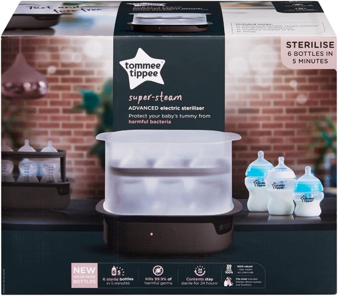 Tommee Tippee Advanced Electric Steam Steriliser Dryer Black Tommee Tippee Yallatoys