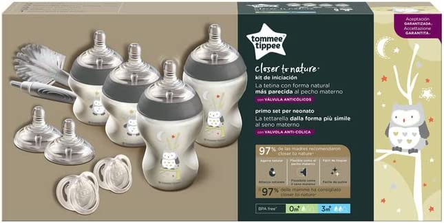 Tommee Tippee Closer To Nature Feeding Bottle Kit  Starter Set Boy Tommee Tippee Yallatoys