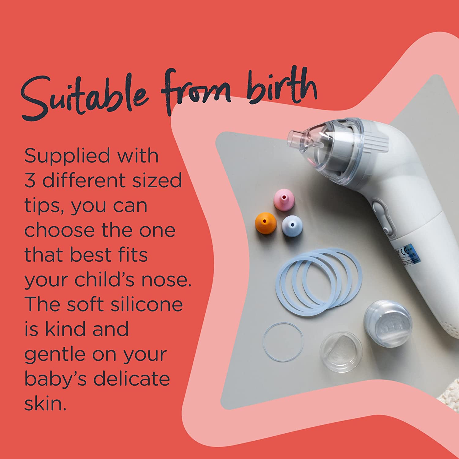 Tommee Tippee Battery Baby Nasal Aspirator For Relief From Nasal Congestion  0M+ Tommee Tippee Yallatoys