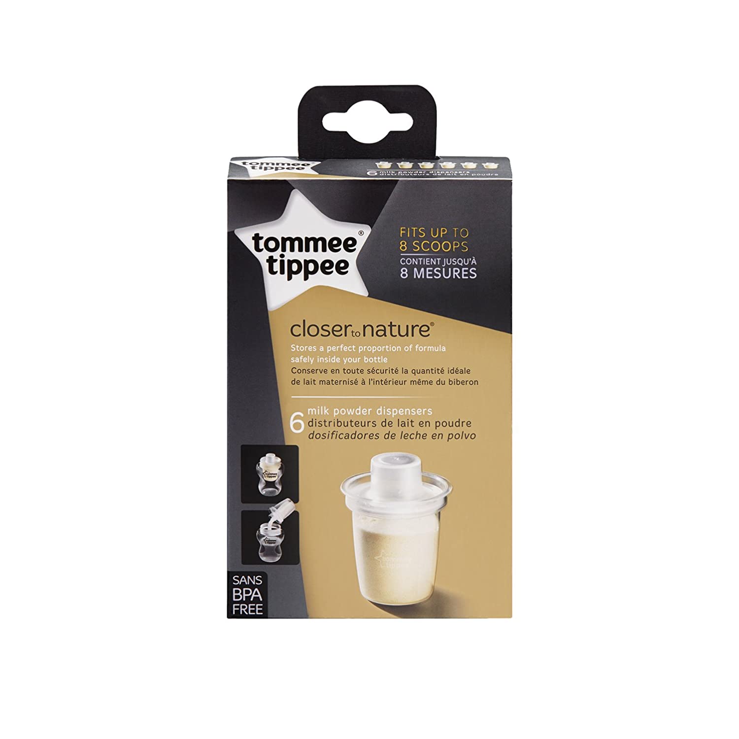 Tommee Tippee Closer To Nature Milk Powder Dispenser(Pack Of 6 Tommee Tippee Yallatoys