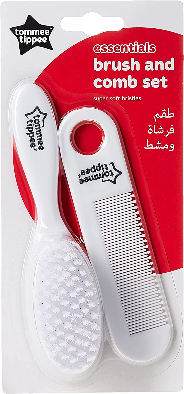 Tommee Tippee Essentials Baby Brush And Comb 2 Pcs  White Tommee Tippee Yallatoys