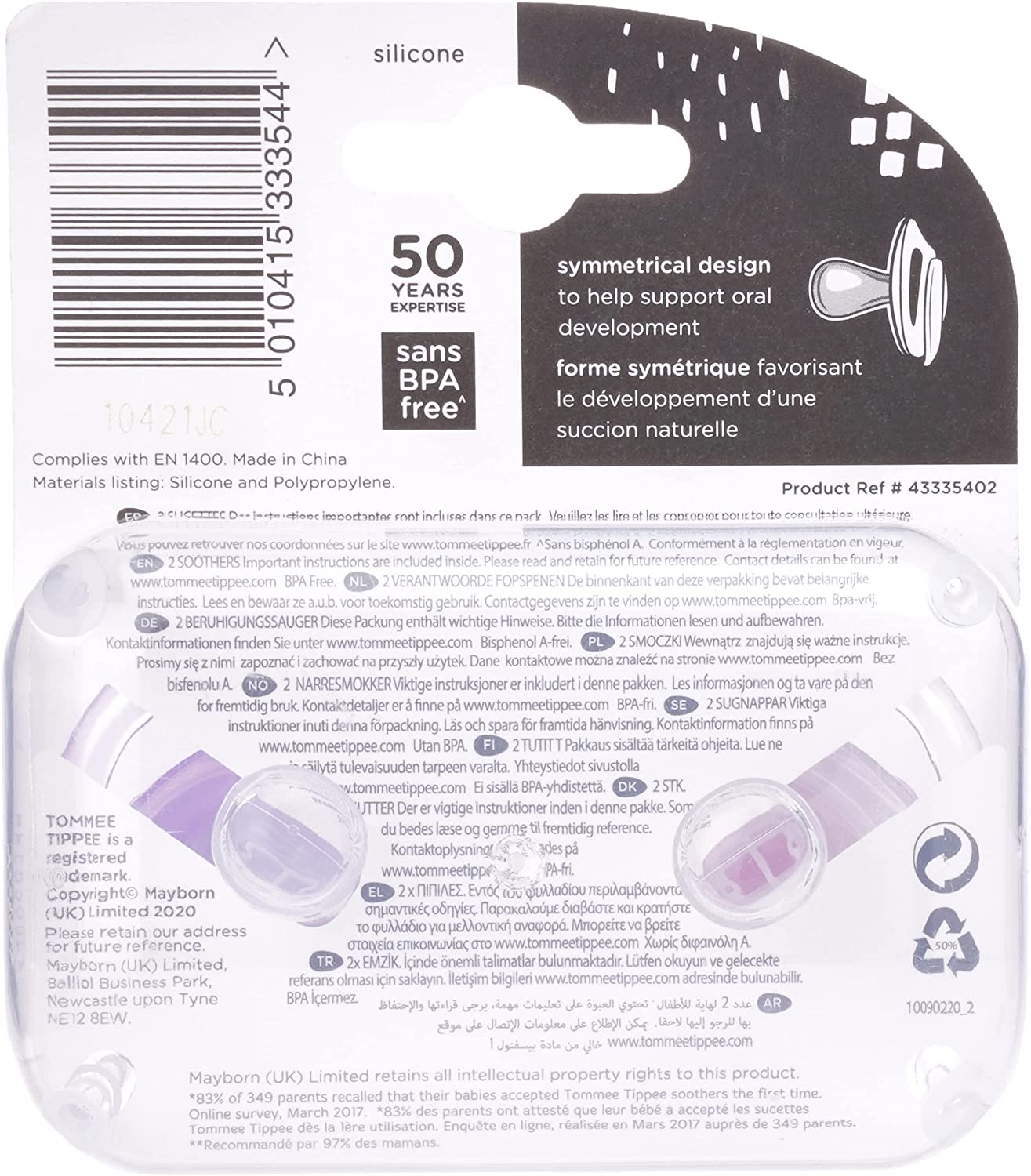 Tommee Tippee  Anytime Soother  Pack Of 2 0 6 Months  Mix Tommee Tippee Yallatoys