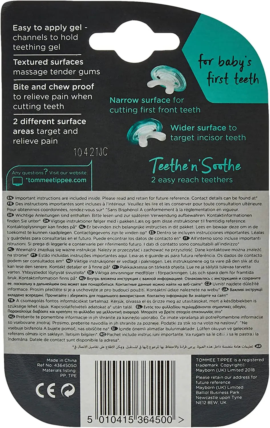 Tommee Tippee Closer To Nature Teether Stage 1  3 Months + Tommee Tippee Yallatoys