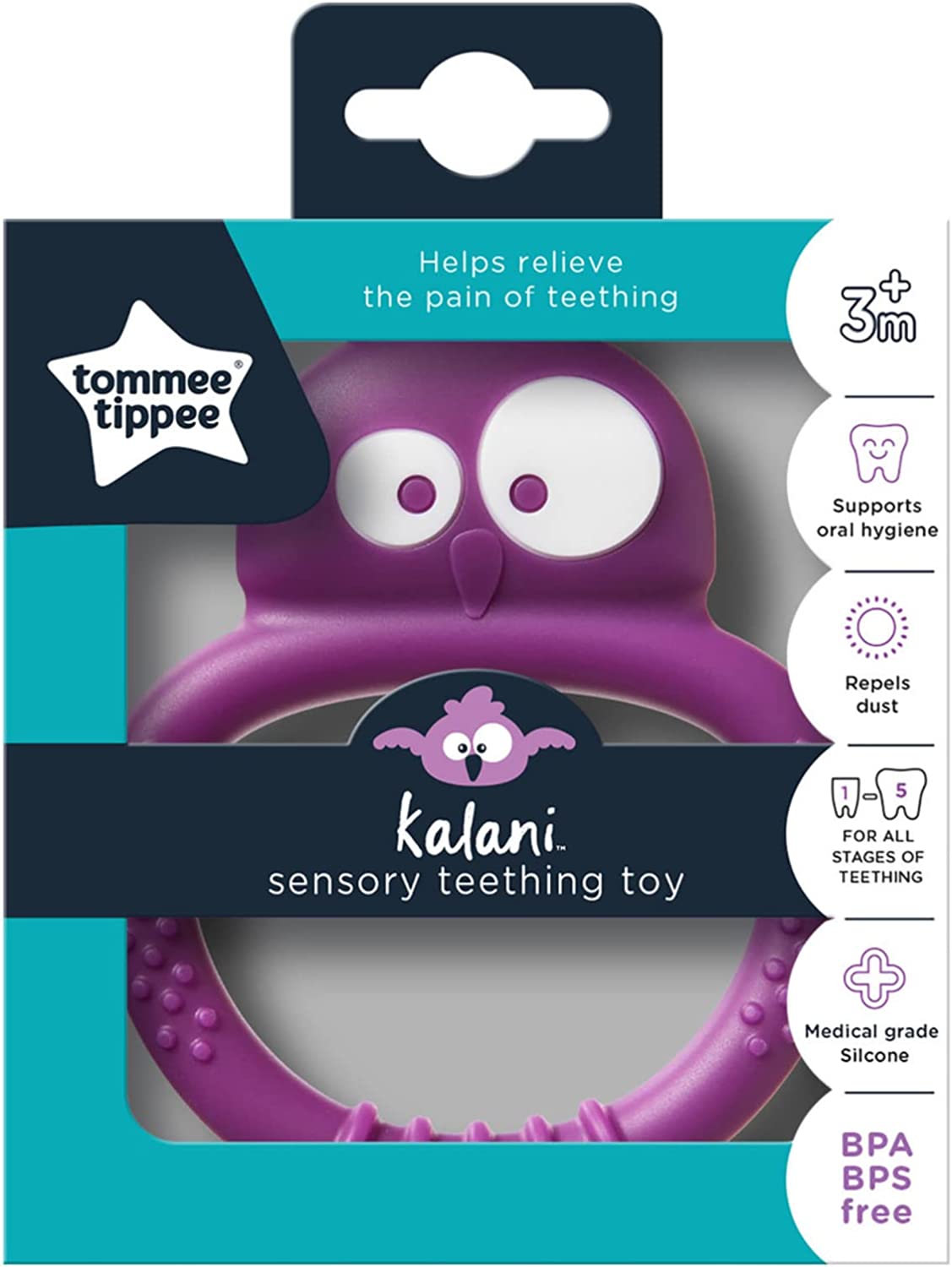 Tommee Tippee Kalani Mini Teether  Sensory Teething Toy 3 Months+ Tommee Tippee Yallatoys
