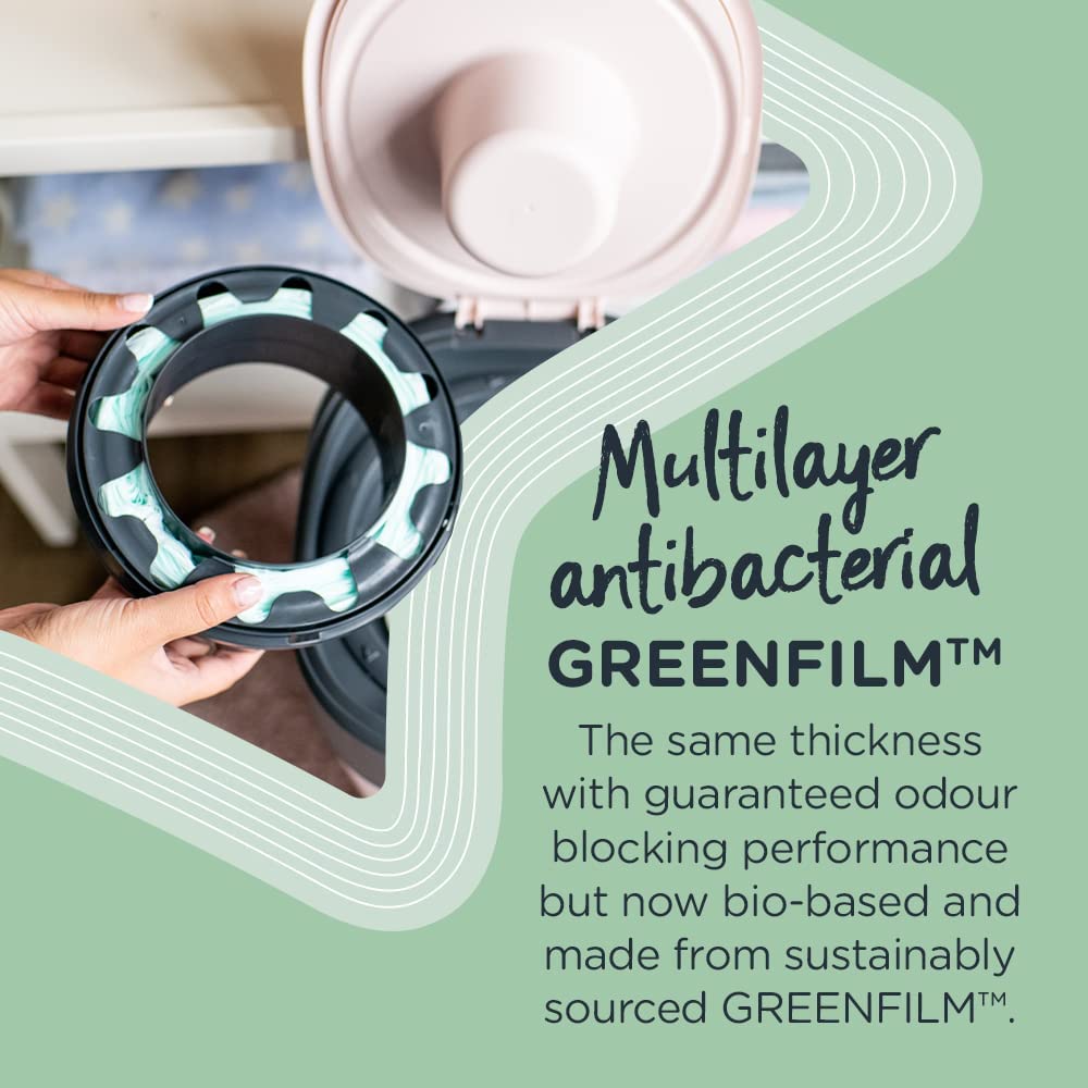 Tommee Tippee Twist And Click Advanced Nappy Bin  Eco Friendlier System  Includes 1X Refill Cassette With Sustainably Sourced Antibacterial Greenfilm  White Tommee Tippee Yallatoys