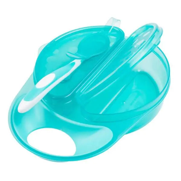 Dr Browns Travel Fresh Bowl & Snap In Spoon Teal Dr Browns Yallatoys