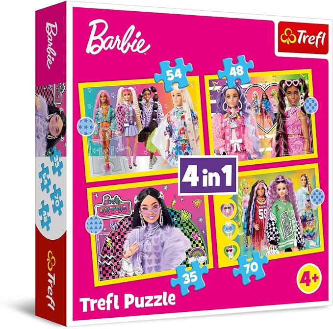 Buy Trefl Funny Barbie World Puzzle 4-in-1 | Yallatoys.com