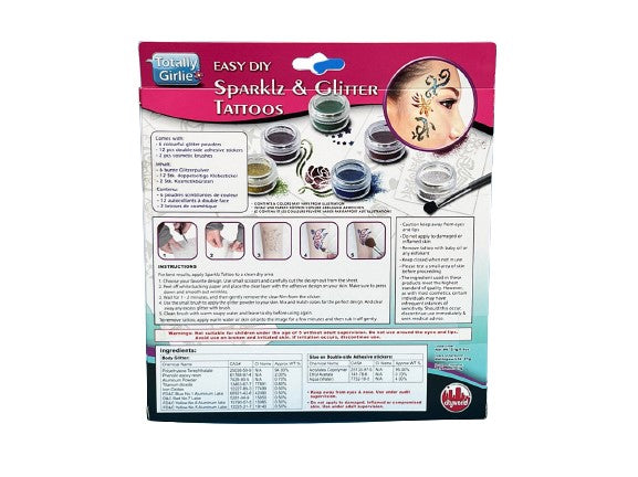 Buy Totally Girlie Easy Diy Sparklz & Glitter Tattoos | Yallatoys.com