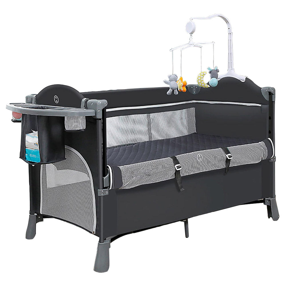 Teknum 4 In 1 Baby Bedside Co-Sleeper Bassinet And Playpen Wt Rocker Grey Teknum Yallatoys