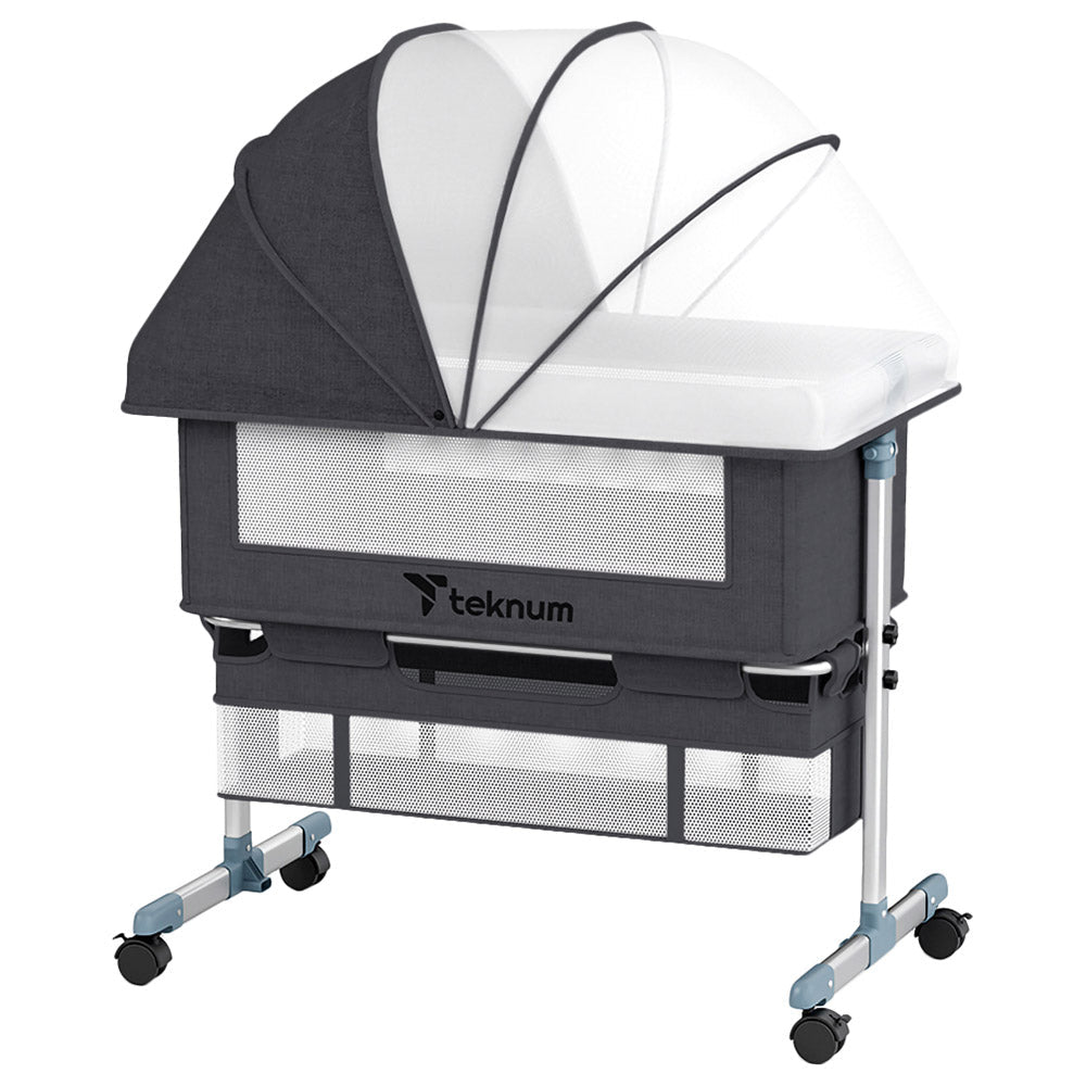 Teknum Bedside Crib - Dark Grey Teknum Yallatoys