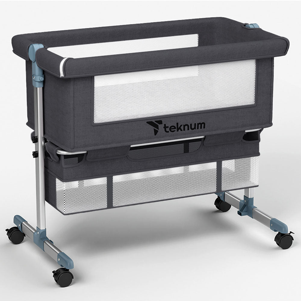 Teknum Bedside Crib - Dark Grey Teknum Yallatoys