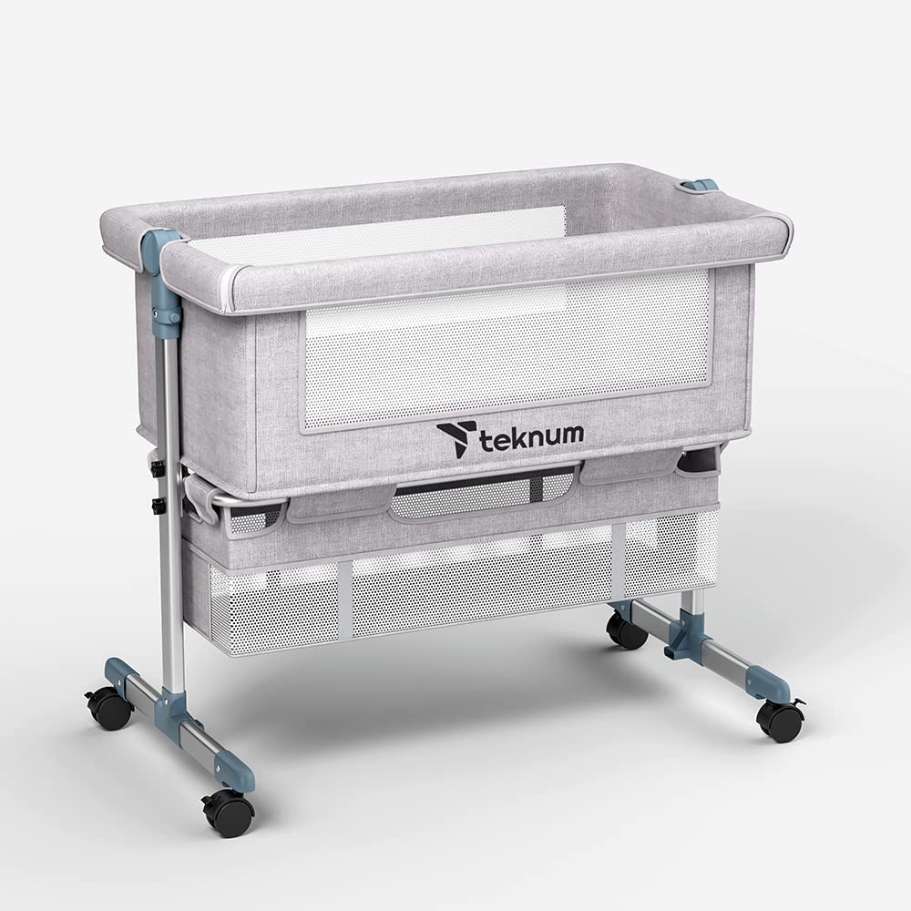 Teknum  Bedside Crib Grey Teknum Yallatoys