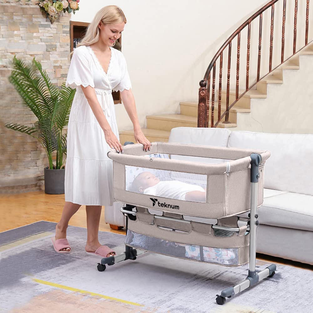 Teknum  Bedside Crib Ivory Teknum Yallatoys