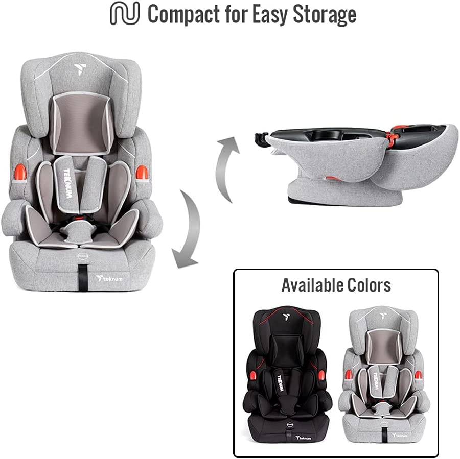 Teknum  Nova Car Seat 9Mnth 12Yrs Grey Teknum Yallatoys