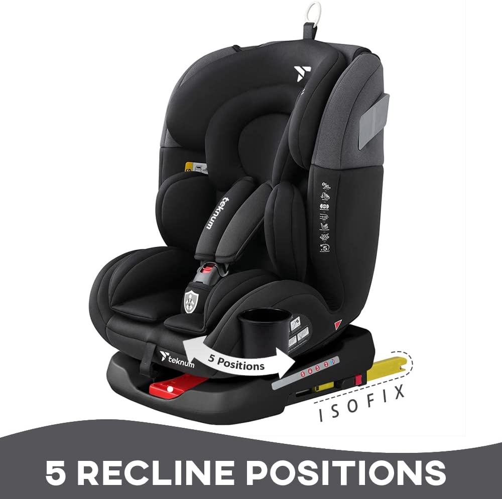 Teknum  Evolve 360 Degree Car Seat 0 12Yrs Black With Isofix Teknum Yallatoys