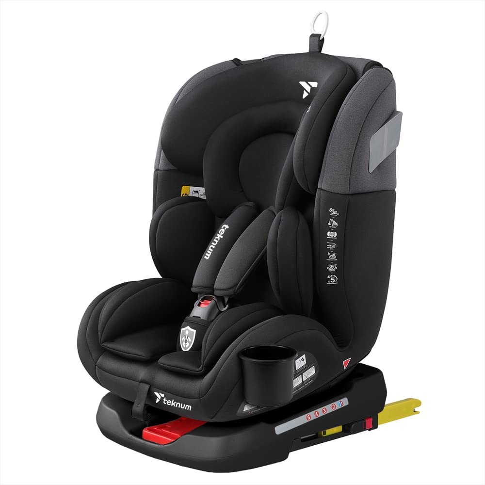 Teknum  Evolve 360 Degree Car Seat 0 12Yrs Black With Isofix Teknum Yallatoys