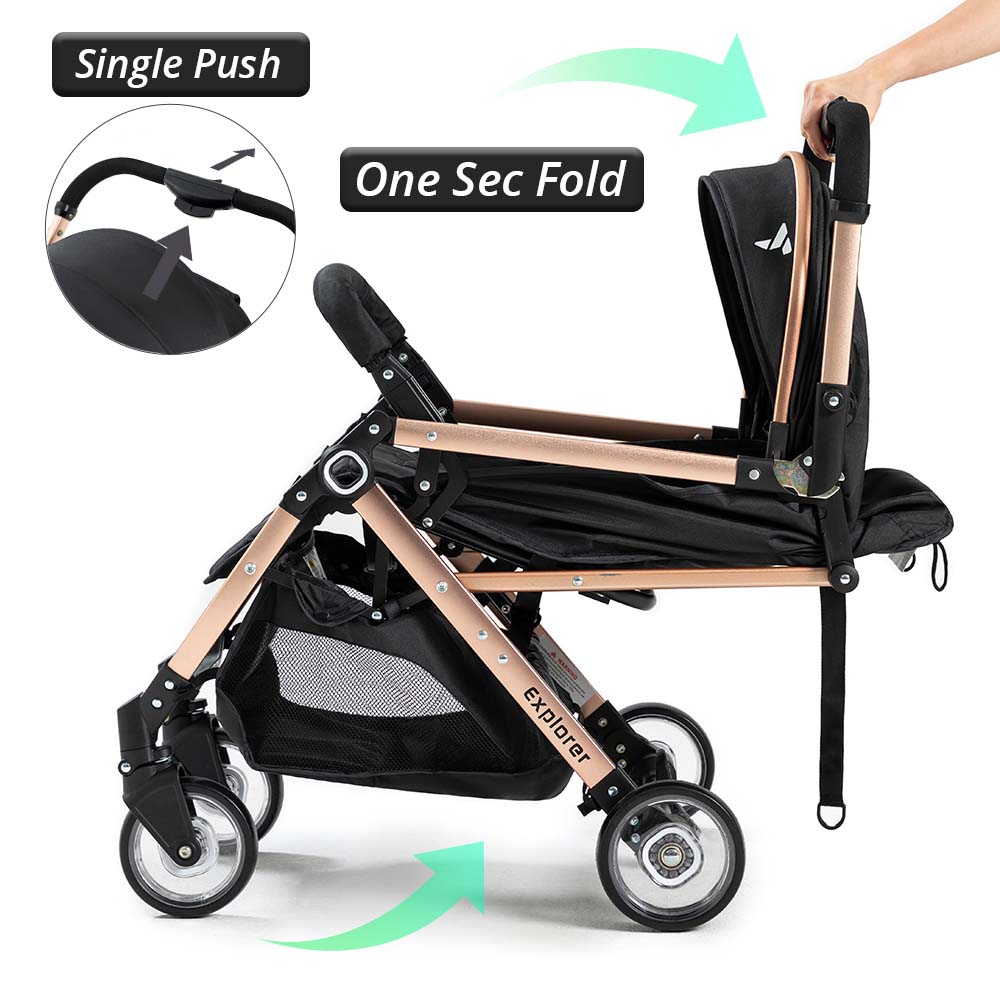 Teknum Explorer Travel Stroller-Black Teknum Yallatoys