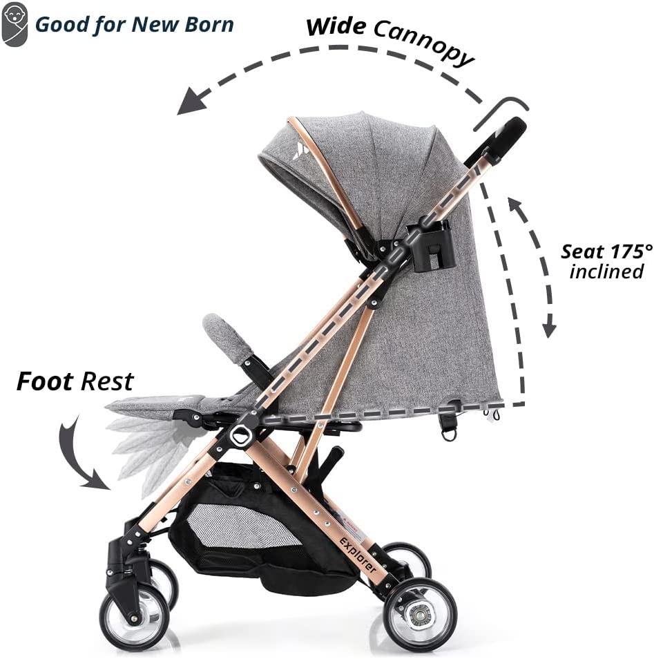 Teknum  Explorer Travel Stroller Dark Grey Teknum Yallatoys