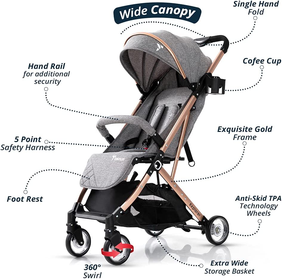 Teknum  Explorer Travel Stroller Dark Grey Teknum Yallatoys