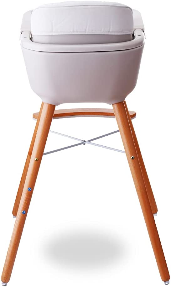 Teknum  Premium Dual Height Wooden High Chair White Teknum Yallatoys