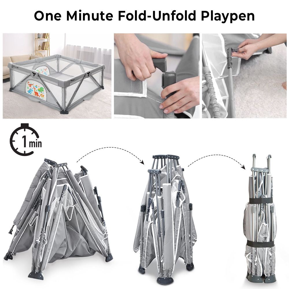 Teknum  One Second Fold Unfold Playpen Teknum Yallatoys