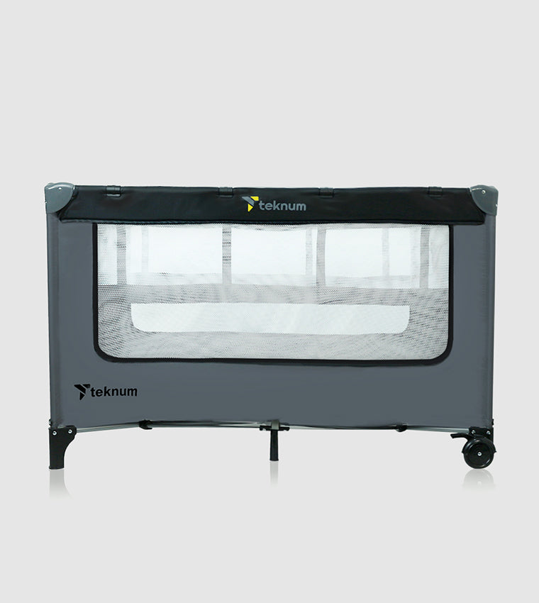 Teknum Explorer Playard And Cot Grey Teknum Yallatoys