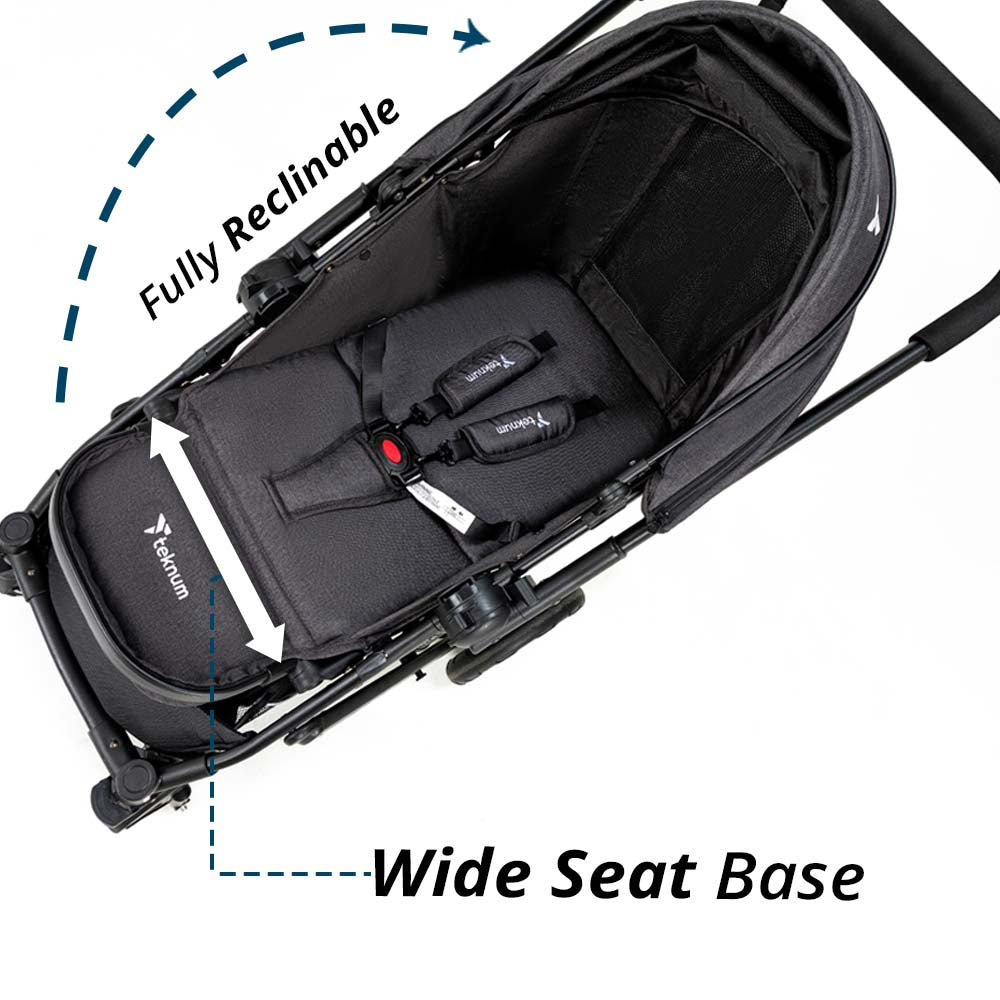 Teknum Reversible Moon Walk Stroller Black Teknum Yallatoys
