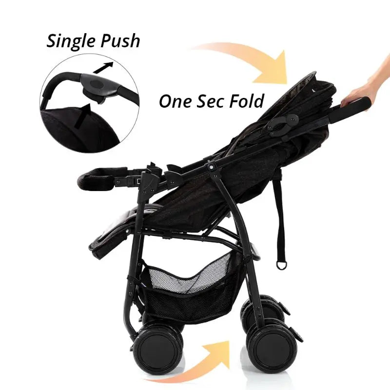 Teknum Trip Plus Stroller Black Yallamomz Yallatoys