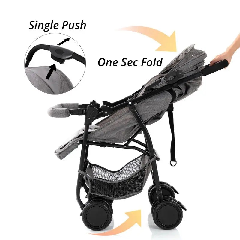 Teknum Trip Plus Stroller Grey Teknum Yallatoys